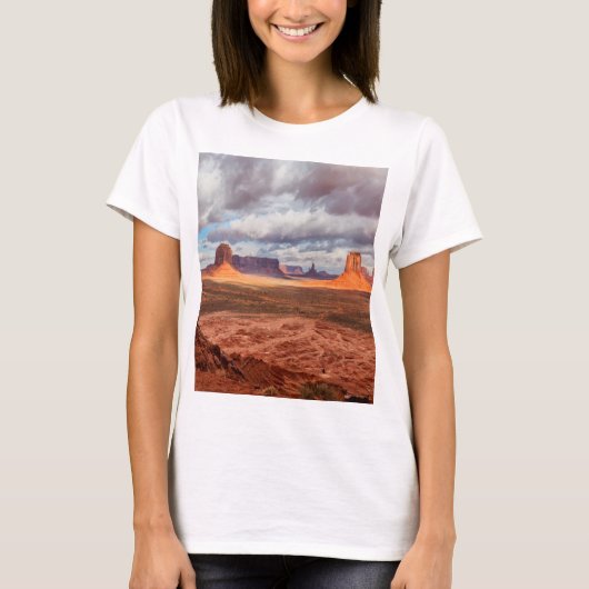 Landschap Monument Valley, AZ T-shirt (Voorkant)