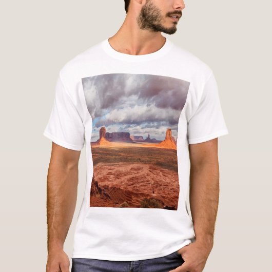 Landschap Monument Valley, AZ T-shirt (Voorkant)