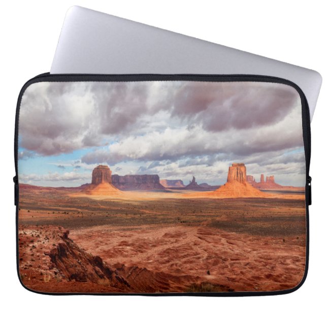 Landschap Monumentvallei, AZ Laptop Sleeve (Voorkant)