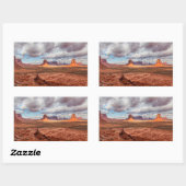 Landschap Monumentvallei, AZ Rechthoekige Sticker (Vel)