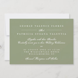 Landschap Moss Green Formal Calligraphy Elegant Kaart