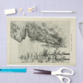 Landschap Mountain Cliff Ephemera Decoupage Tissuepapier (Craft)