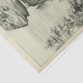 Landschap Mountain Cliff Ephemera Decoupage Tissuepapier (Detail)