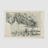 Landschap Mountain Cliff Ephemera Decoupage Tissuepapier (Voorkant)