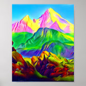 Landschap Mountains Poster (Voorkant)