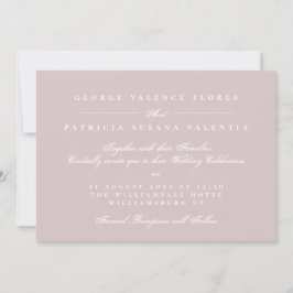 Landschap Musk Pink Formele Calligrafie Elegant Kaart