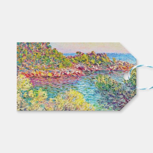 Landschap nabij Monte Carlo (door Claude Monet) Cadeaulabel (Voorkant (Horizontaal))
