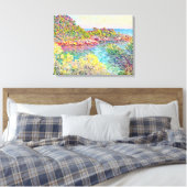 Landschap nabij Monte Carlo (door Claude Monet) Canvas Afdruk (Insitu (Slaapkamer))