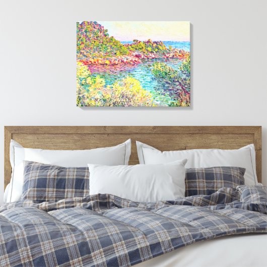 Landschap nabij Monte Carlo (door Claude Monet) Canvas Afdruk (Insitu (Slaapkamer))