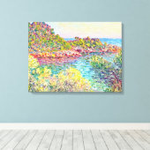 Landschap nabij Monte Carlo (door Claude Monet) Canvas Afdruk (Insitu (Houten vloer))