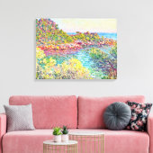 Landschap nabij Monte Carlo (door Claude Monet) Canvas Afdruk (Insitu (Woonkamer))