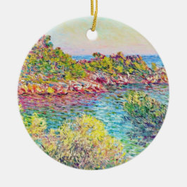 Landschap nabij Monte Carlo (door Claude Monet) Keramisch Ornament