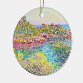Landschap nabij Monte Carlo (door Claude Monet) Keramisch Ornament (Links)