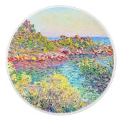 Landschap nabij Monte Carlo (door Claude Monet) Keramische Knop (Voorkant)