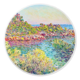 Landschap nabij Monte Carlo (door Claude Monet) Keramische Knop