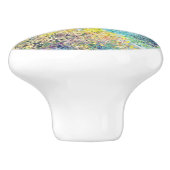 Landschap nabij Monte Carlo (door Claude Monet) Keramische Knop (Zijkant)