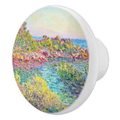Landschap nabij Monte Carlo (door Claude Monet) Keramische Knop (Rechts)