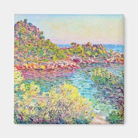 Landschap nabij Monte Carlo (door Claude Monet) Magneet (Voorkant)