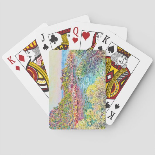 Landschap nabij Monte Carlo (door Claude Monet) Pokerkaarten (Achterkant)