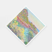 Landschap nabij Monte Carlo (door Claude Monet) Servet (Hoek)