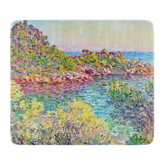 Landschap nabij Monte Carlo (door Claude Monet) Snijplank (Voorkant)