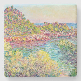 Landschap nabij Monte Carlo (door Claude Monet) Stenen Onderzetter