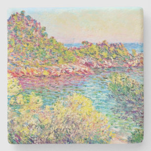 Landschap nabij Monte Carlo (door Claude Monet) Stenen Onderzetter