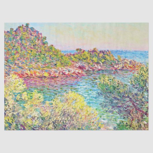 Landschap nabij Monte Carlo (door Claude Monet) Tissuepapier (Voorkant)