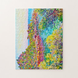 Landschap nabij Montecarlo Claude Monet levendige  Legpuzzel