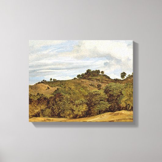 Landschap nabij Olevano, 1822 Canvas Afdruk (Voorkant)