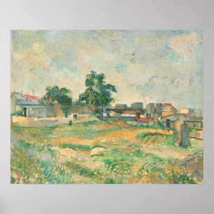 Landschap nabij Parijs - Paul Cézanne Fine Art Poster