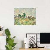 Landschap nabij Parijs - Paul Cézanne Fine Art Poster (Thuiskantoor)