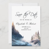 Landschap,Natuur,Bos Rivier Bewaar de datum Save The Date (Voorkant)