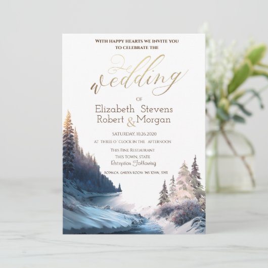 Landschap,Natuur,Bosbruiloft Kaart (Staand voorkant)