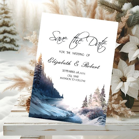 Landschap, Natuur, bosrivier sparen de datum Save The Date