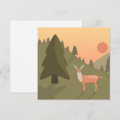 Landschap Natuur van het Deer-gebergte Wilde Park (Voorkant / Achterkant)