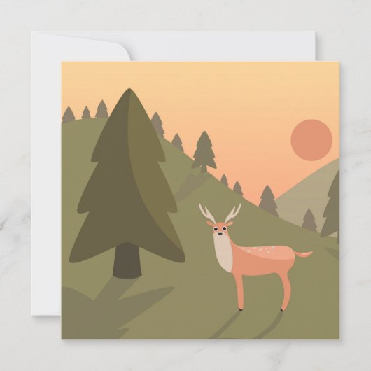 Landschap Natuur van het Deer-gebergte Wilde Park (Voorkant)