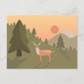 Landschap Natuur van het Deer-gebergte Wilde Park  Briefkaart (Voorkant)