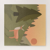 Landschap Natuur van het Deer-gebergte Wilde Park  Legpuzzel (Horizontaal)