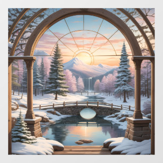 Landschap natuur zonsondergang Lake Mountain Raamsticker