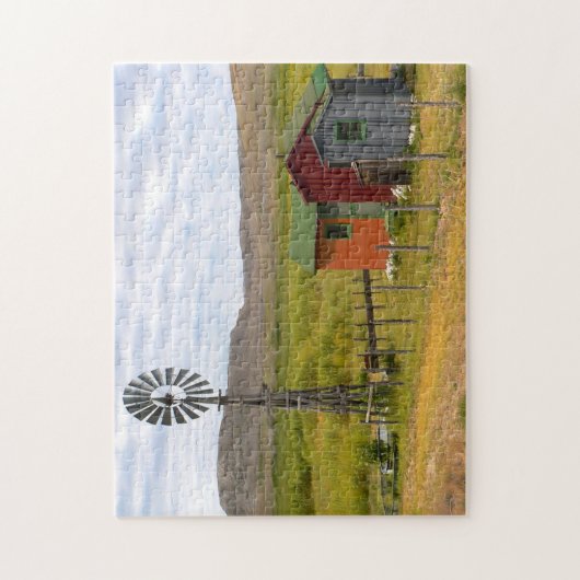 Landschap Nebraska. Legpuzzel (Verticaal)