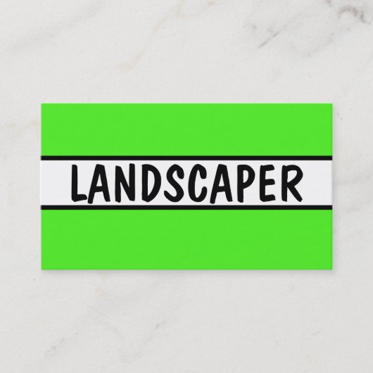 Landschap Neon Green Visitekaartje (Voorkant)