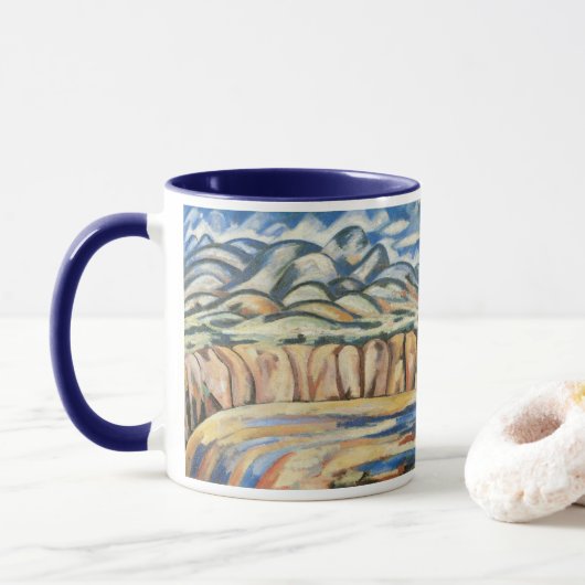 Landschap, New Mexico door Marsden Hartley, Fijne Mok (Met donut)