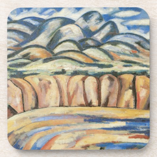 Landschap, New Mexico door Marsden Hartley, Fine A Drankjes Onderzetter (Voorkant)