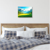 Landschap No. 13, Landschap Serie Canvasprint Canvas Afdruk (Insitu (Slaapkamer))