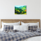 Landschap No. 2, Landschap Serie Canvasprint Canvas Afdruk (Insitu (Slaapkamer))