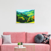 Landschap No. 2, Landschap Serie Canvasprint Canvas Afdruk (Insitu (Woonkamer))