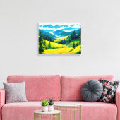 Landschap No. 4, Landschap Serie Canvasprint Canvas Afdruk (Insitu (Woonkamer))