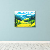 Landschap No. 4, Landschap Serie Canvasprint Canvas Afdruk (Insitu (Houten vloer))