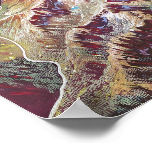 Landschap Noord-Cascades (geen labels) Poster (Hoek)